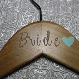 Wedding Dress Hangers, Bridesmaid Hangers, Personalized Hangers, Wedding Gift, Bridal Gift, Bridesmaids Gifts, Personalized Wedding Hanger image 1