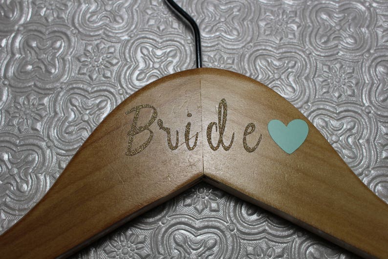 Wedding Dress Hangers, Bridesmaid Hangers, Personalized Hangers, Wedding Gift, Bridal Gift, Bridesmaids Gifts, Personalized Wedding Hanger image 1