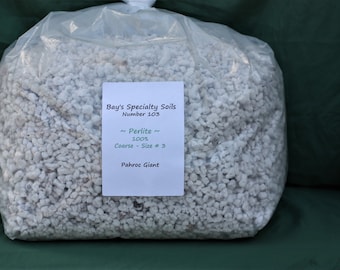 Perlite Coarse Size # 3, Seed Starting, Hydroponics - Shipped in a box