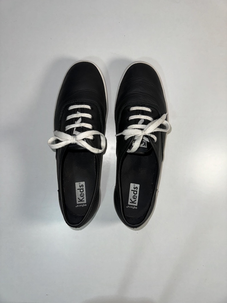 keds champion black leather