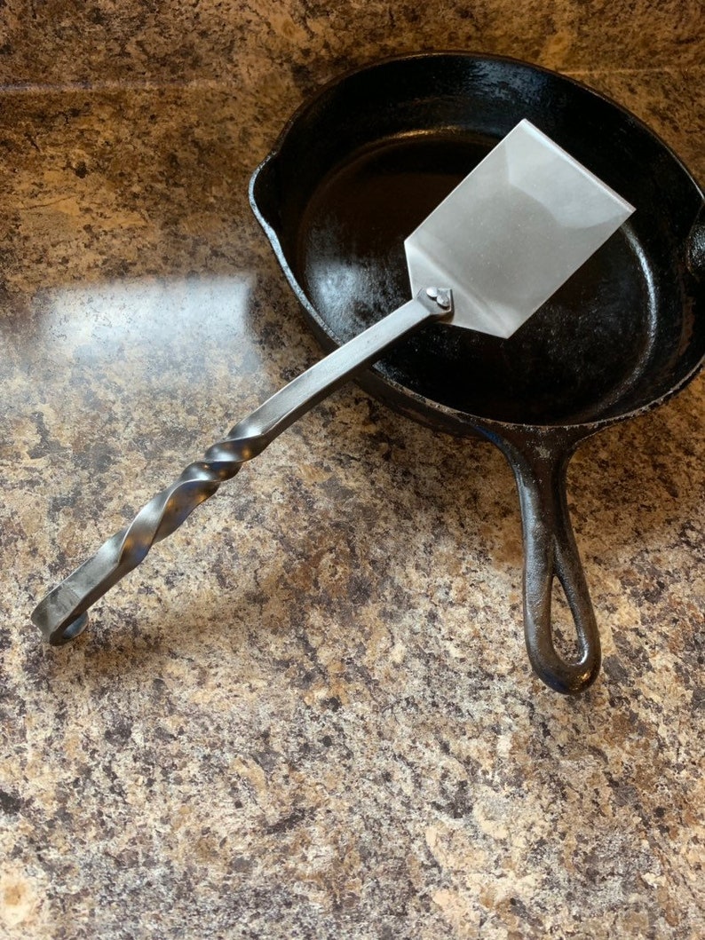 Small Metal Spatula for Cast Iron Pans Cast Iron Cooking Etsy