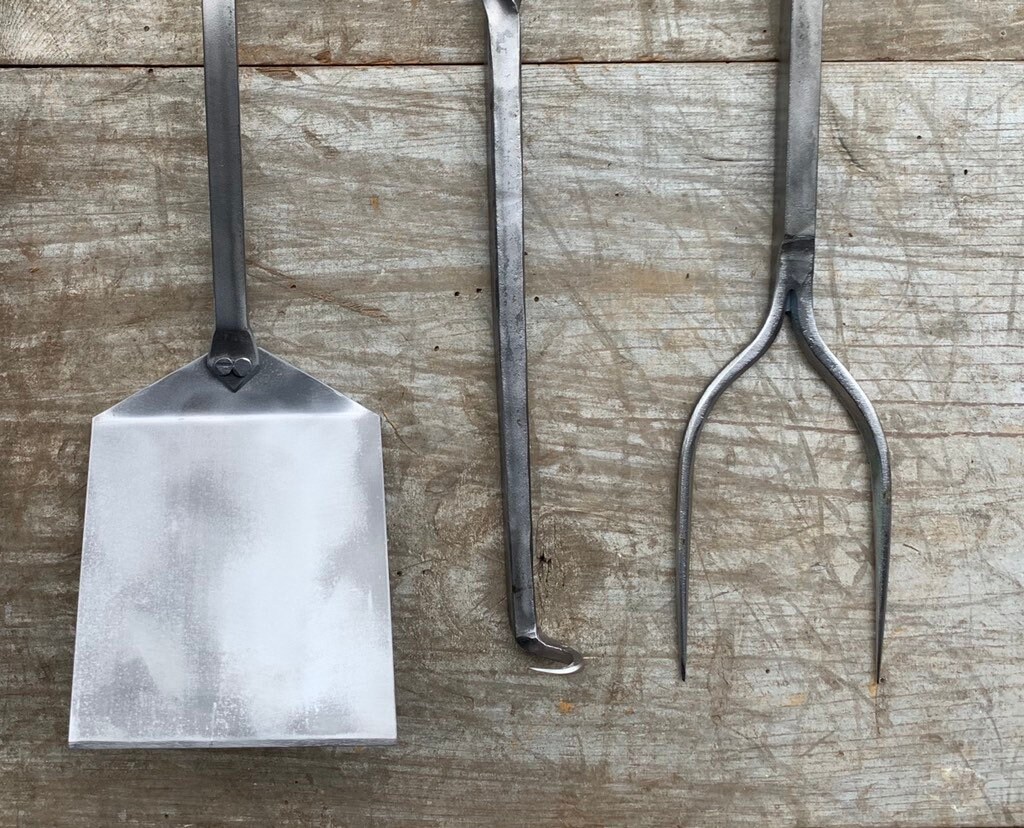 Grill Tools Spatula Grill Fork Pigtail Flipper Etsy