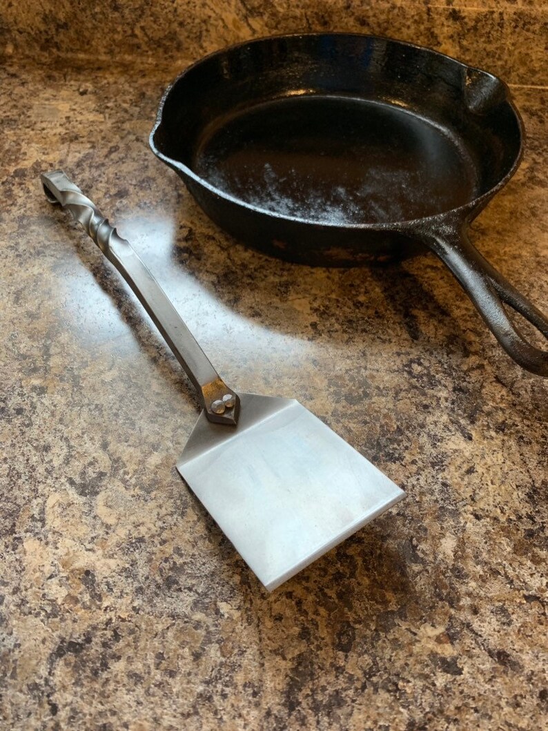 Small Metal Spatula for Cast Iron Pans Cast Iron Cooking Etsy