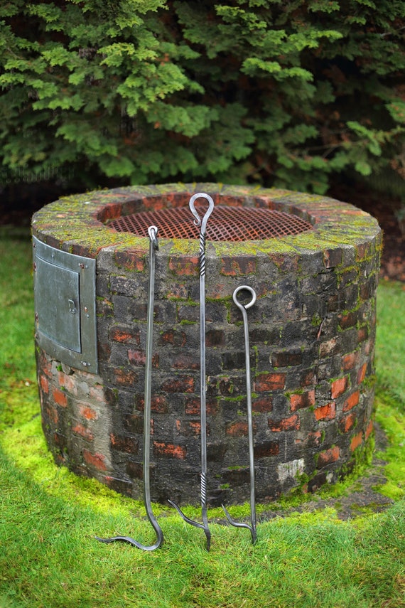 Firepoker Fire Pit Tools Log Turner Campfire Poker Etsy