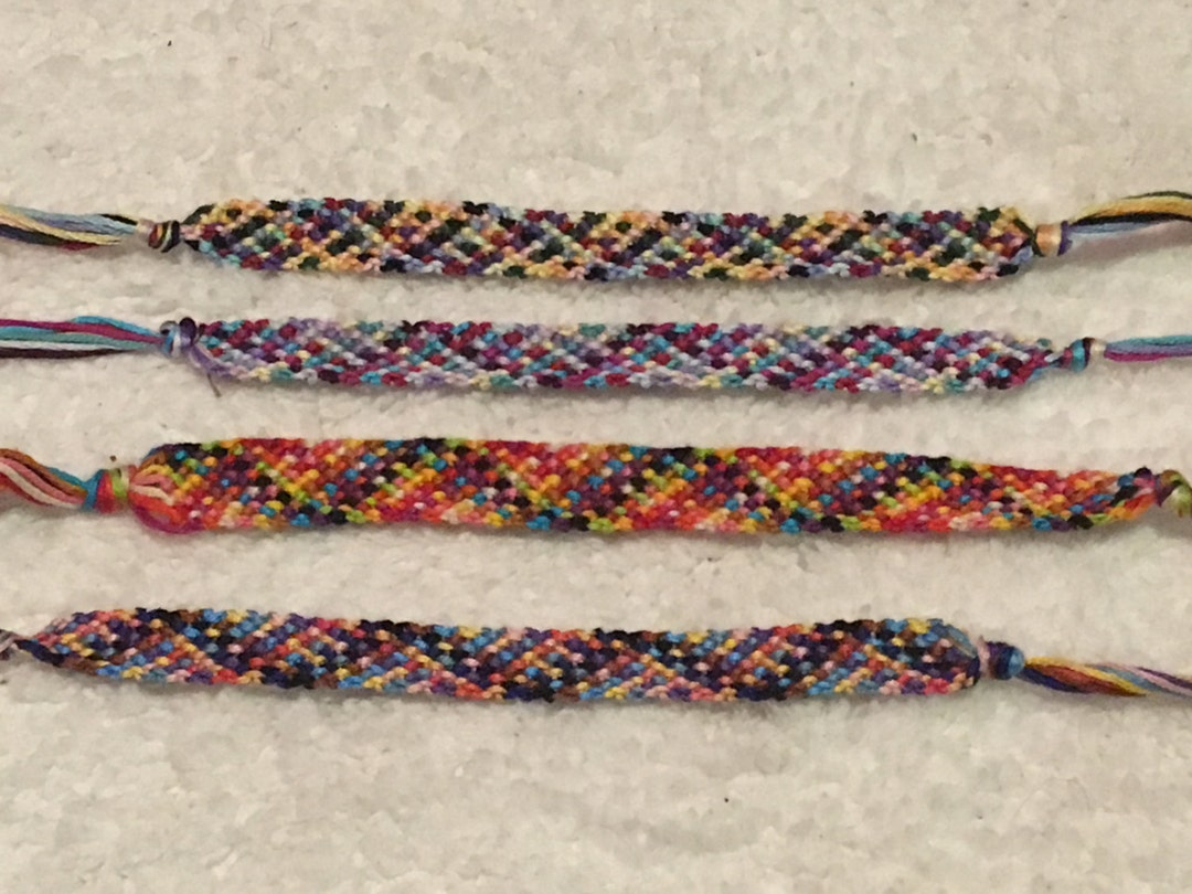 Multicolor Rag Rug Friendship Bracelet Etsy