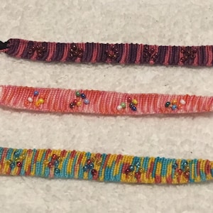 Alpha Variegated String Friendship Bracelet w/seed beads
