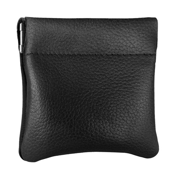 Nabob Leather Genuine Leather Squeeze Coin Purse Pouch Made IN