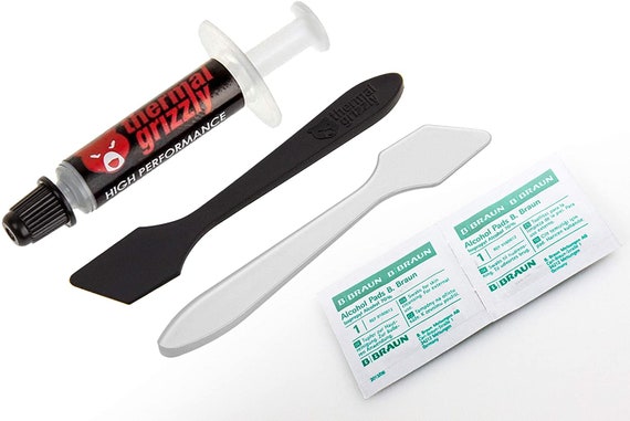 Thermal Grizzly Kryonaut Thermal Grease Paste 1.0 Gram Extra Spatula & 2X  CPU Cleaning Pads 