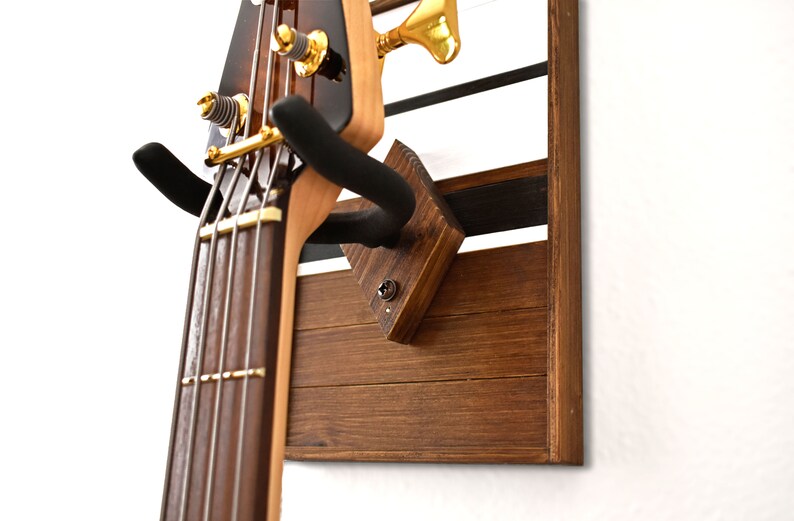 Modern Guitar Wall Mount Walnut Guitar Mount Guitar Hanger Etsy