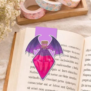 potion | vampire | fantasy|  Magnetic Bookmark for Book Lovers | Cute Illustrated Bookmark  | Gift for Readers | Book Lover Gift |