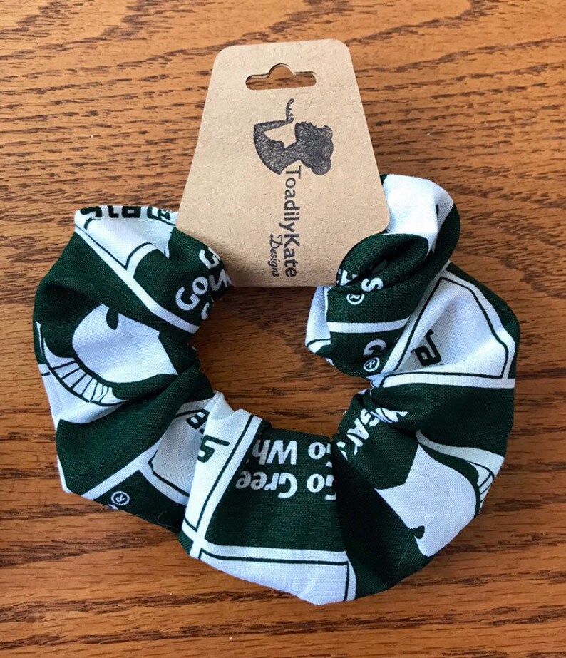 University of Michigan U of M Michigan State MSU Hair Scrunchie