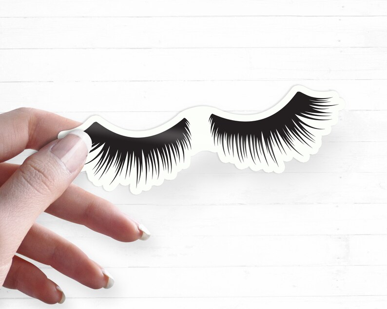 Eyelash Vinyl Decal Eyelash Sticker Waterbottle Sticker Etsy
