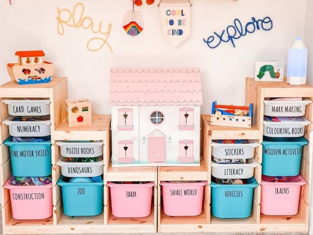 LABELS IKEA Kallax , Trofast Toy Storage Labels Playroom Kidsroom