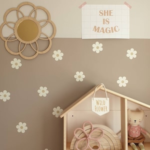 FLEUR DE MARGUERITE RONDE Stickers muraux amovibles Stickers salon bureau chambre à coucher décoration murale chambre d&#39;enfants décoration d&#39;enfants