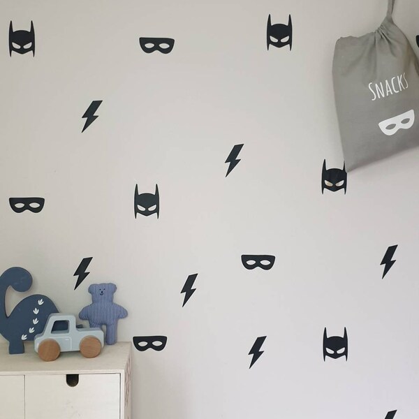 Superhero Wall Decal Etsy UK