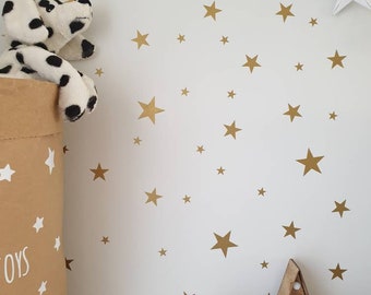 STAR Wall Stickers Removable Peel and stick  Wall stickers Decals, Office , Bedroom Wall Decor Nursery Kids Decor Choose your colour