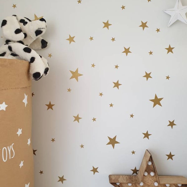 Gold Star Wall Decals Etsy UK