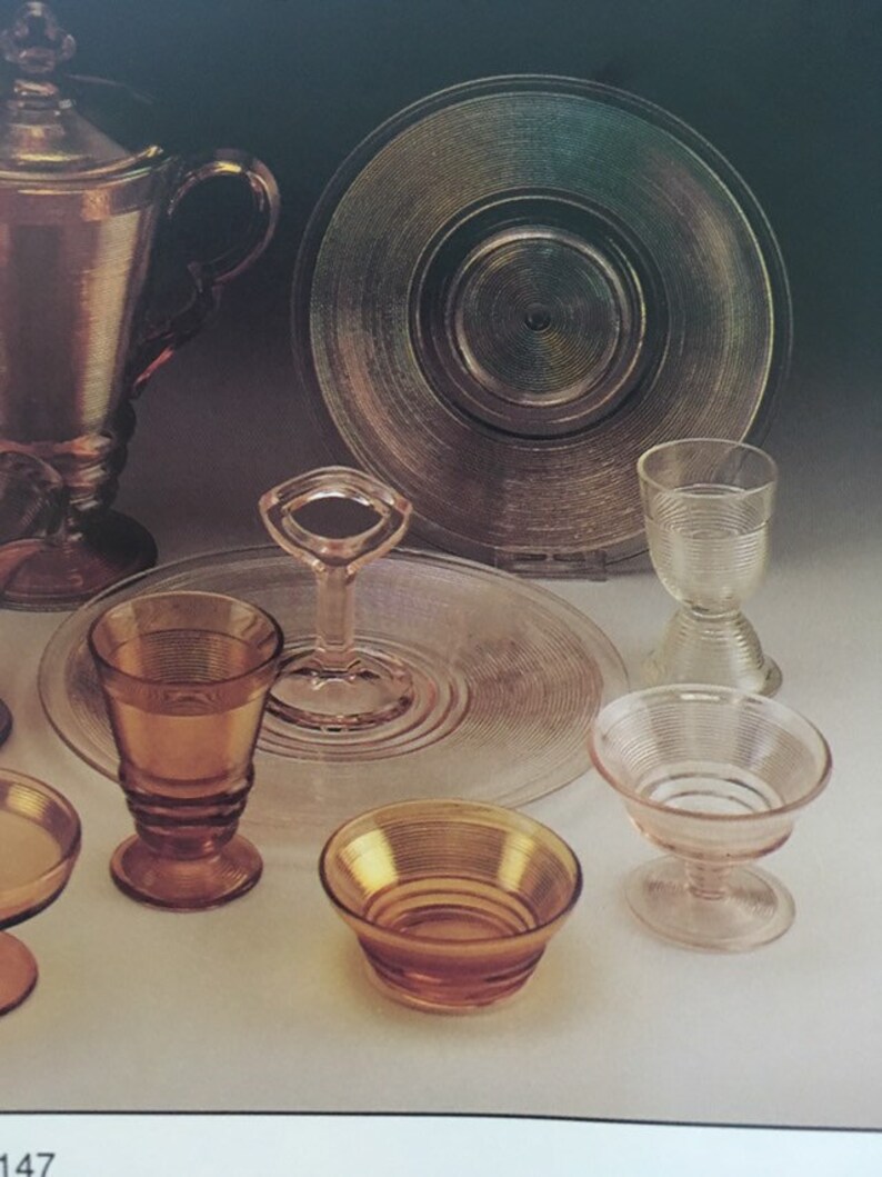 Amber Depression Glass Old English Threading by Indiana Glass Etsy