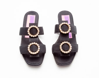 80s - SUSAN BENNIS - WARREN EDWARDS - Shoes - Men\'s - 10.5 - BLK Leather - Studs Susan Bennis - Warren Edwards | Shoes | 8s Susan Bennis  main image 4