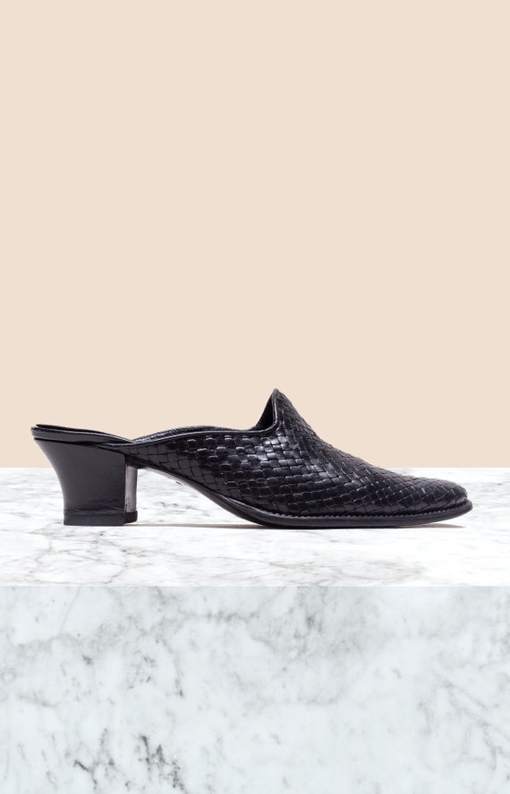 Stephane Kelian Vintage Block Heel Woven Leather M