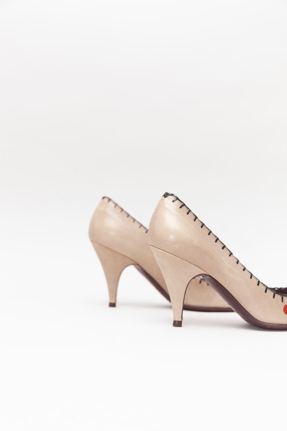 Prada Vintage Leather Heels • Size 36.5 - image 8