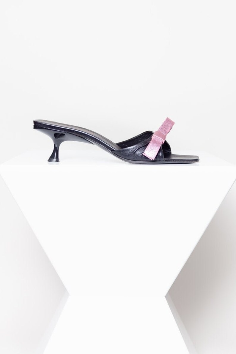 Miu Miu Vintage Kitten Heel Sandals Size 39.5 | Etsy