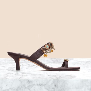 Escarpins Ramon Tenza Couleur Fraise - Pointure 41 (US 10) - Talons Kitten Heel - Cuir - Neufs Avec 2 Strass Manquants