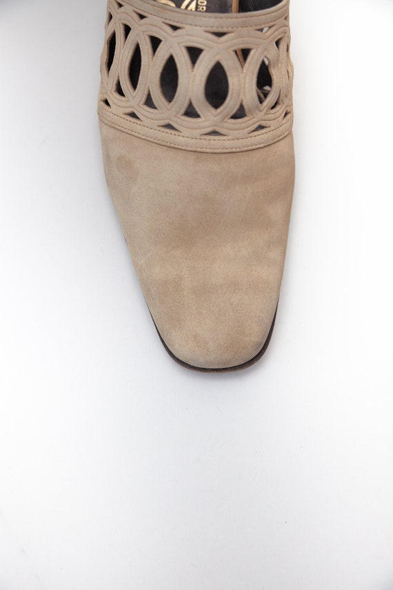 Salvatore Ferragamo Vintage Suede Mules - image 2