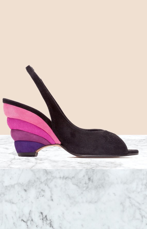 Ramon Tenza Vintage Rainbow Wedges • Size 6