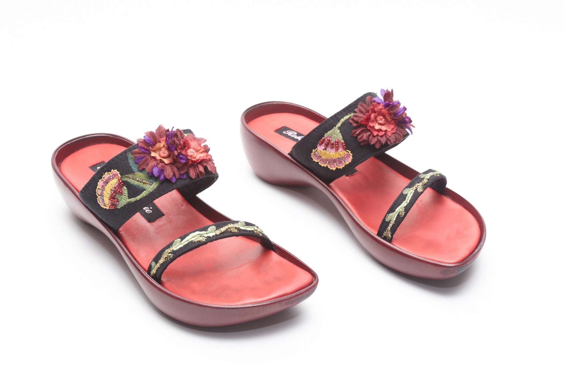 Robert Clergerie Vintage Platform Sandals with Floral | Etsy