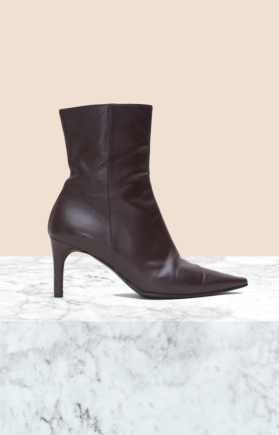 Gucci Vintage Leather Ankle Boots - image 1