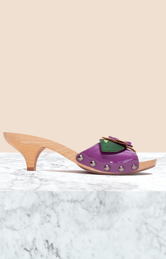 Miu Miu Vintage Wooden Clogs • Size 39