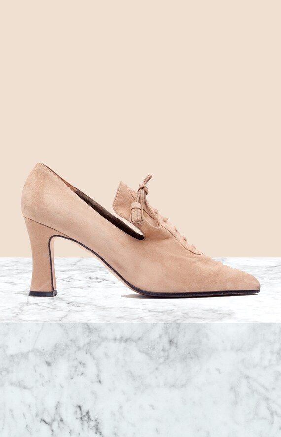 lace oxford heels