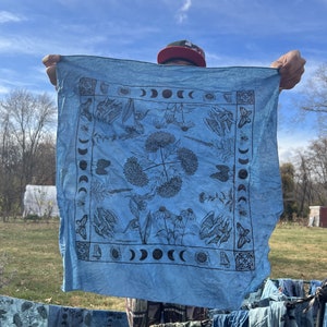Indigo dyed bandana
