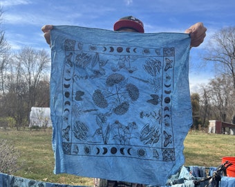 Indigo dyed bandana