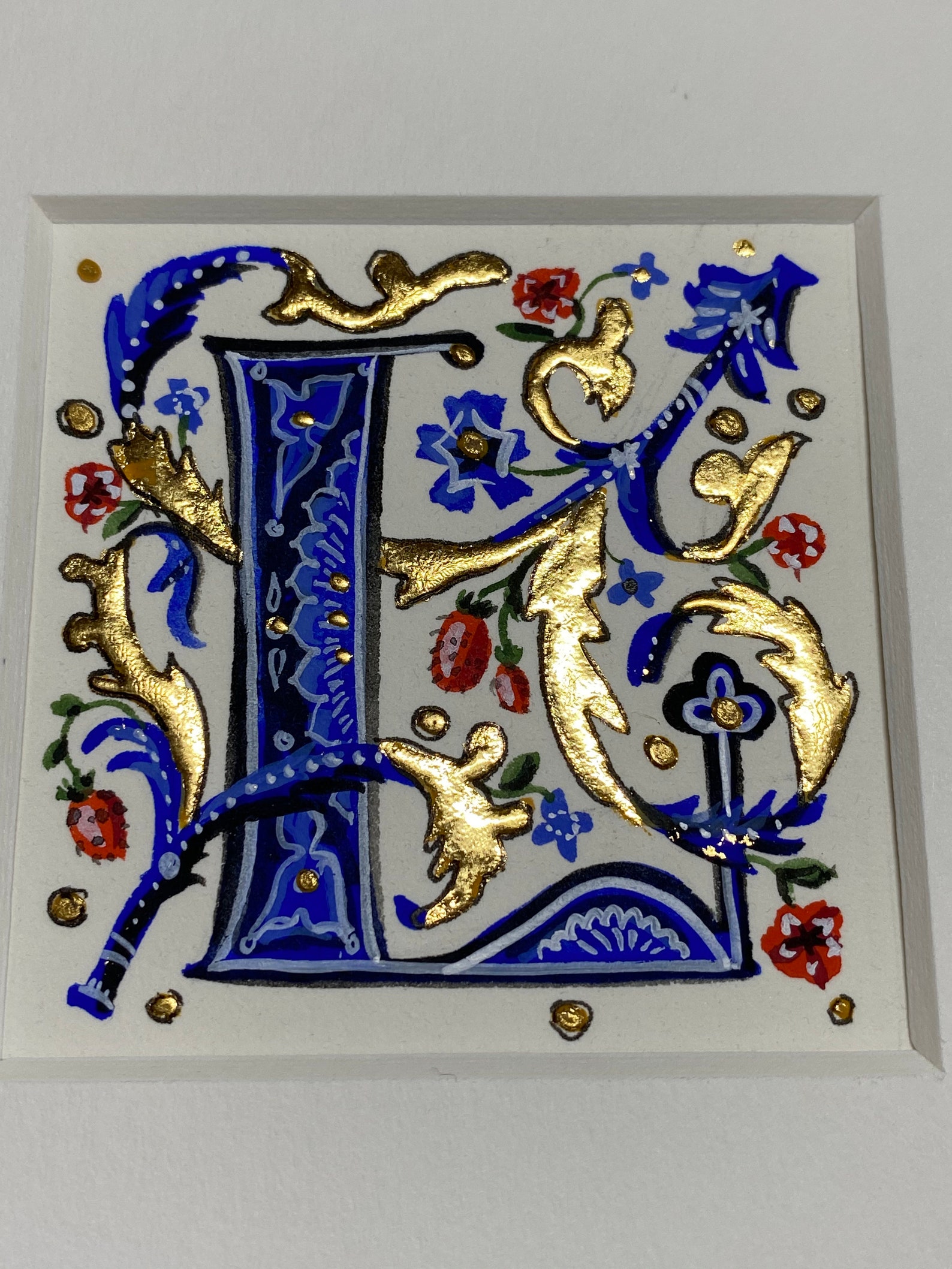 Illuminated Letter L M or N medieval style initial letter | Etsy