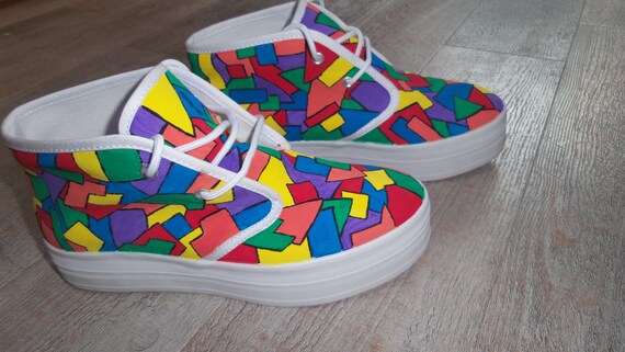 colorful platform sneakers