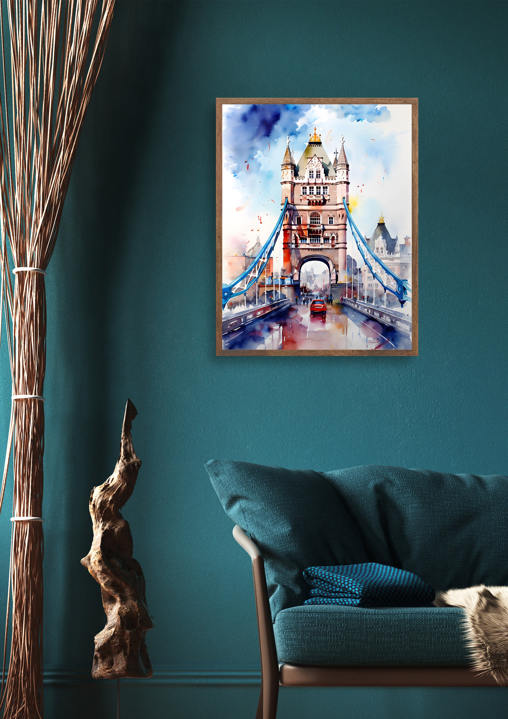 Digital Download, Watercolor City Expression, Tower Bridge, London ...
