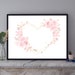 Heart Print, Heart Printable, Heart Wall Art, Heart Wall Decor, Roses ...