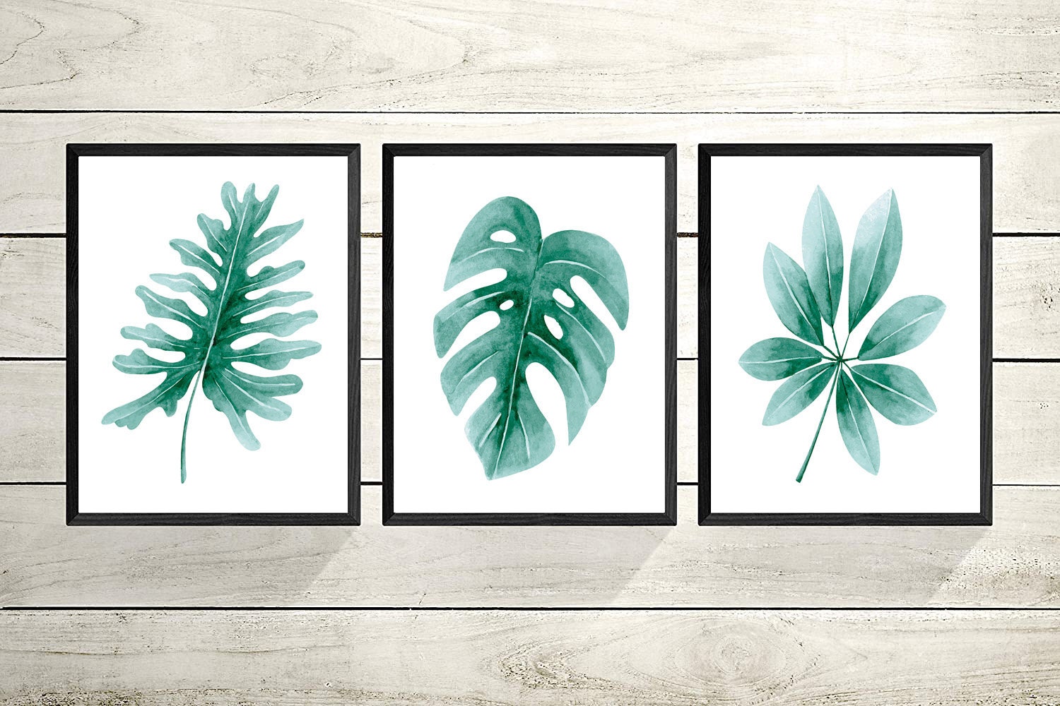 Set of 3 Prints Set of 3 Wall Art Botanical Print Leaf Wall - Etsy