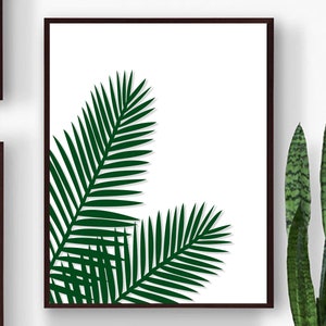Botanical Print, Tropical Leaf Print, Plant Prints, Palm Leaf Wall Art,Green Leaf Print,Green Leaf Wall Art,Botanical Wall Decor,Digital Art