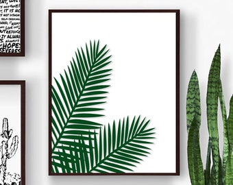 Botanical Print, Tropical Leaf Print, Plant Prints, Palm Leaf Wall Art,Green Leaf Print,Green Leaf Wall Art,Botanical Wall Decor,Digital Art