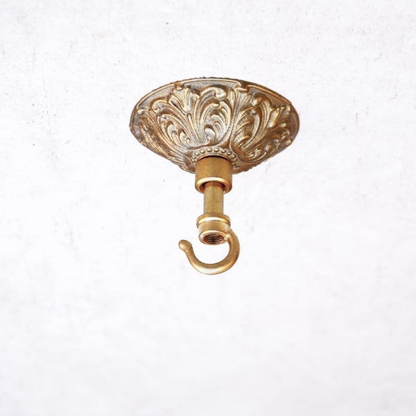 Brass Pendant Lighting Hook,  Casting brass ceiling lamp hooks, ceiling lighting hooks.