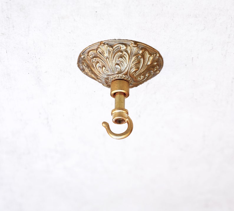 Brass Pendant Lighting Hook Casting Brass Ceiling Lamp Hooks Etsy
