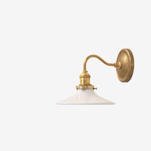 Wall sconce Light, Brass Wall Sconce Light, 8" shade, UL listed, UL Listed, No.0707