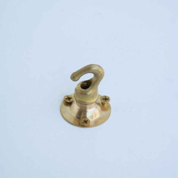 Brass Pendant Lighting Hook, Industrial style ceiling lamp hooks, ceiling lighting hooks.