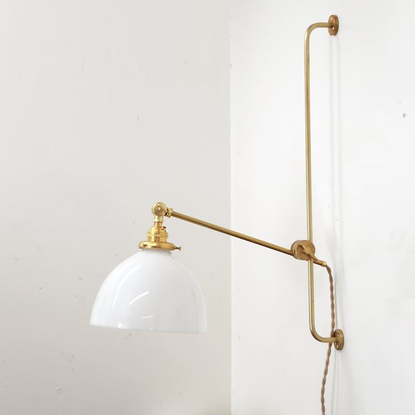 Plug-in Wall sconce Light, Brass Wall Sconce Light, No.0772