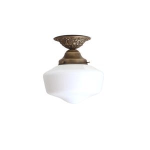Brass Flush Mount /Semi-Flush Mount Ceiling Light Fixture/Ciling light with shade/Mid century light fixture/Brass ceiling light