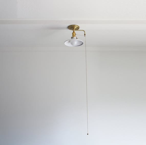 Ceiling Light With Pull Chain Switch Casting Brass Canopy Ceiling