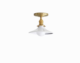 Industrial brass ceiling light , Brass  ceiling light, Flush mount light, UL Listed, No.0691